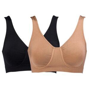 #1238 Rhonda Shear 2-pack Ahh Seamless Underwire Bra